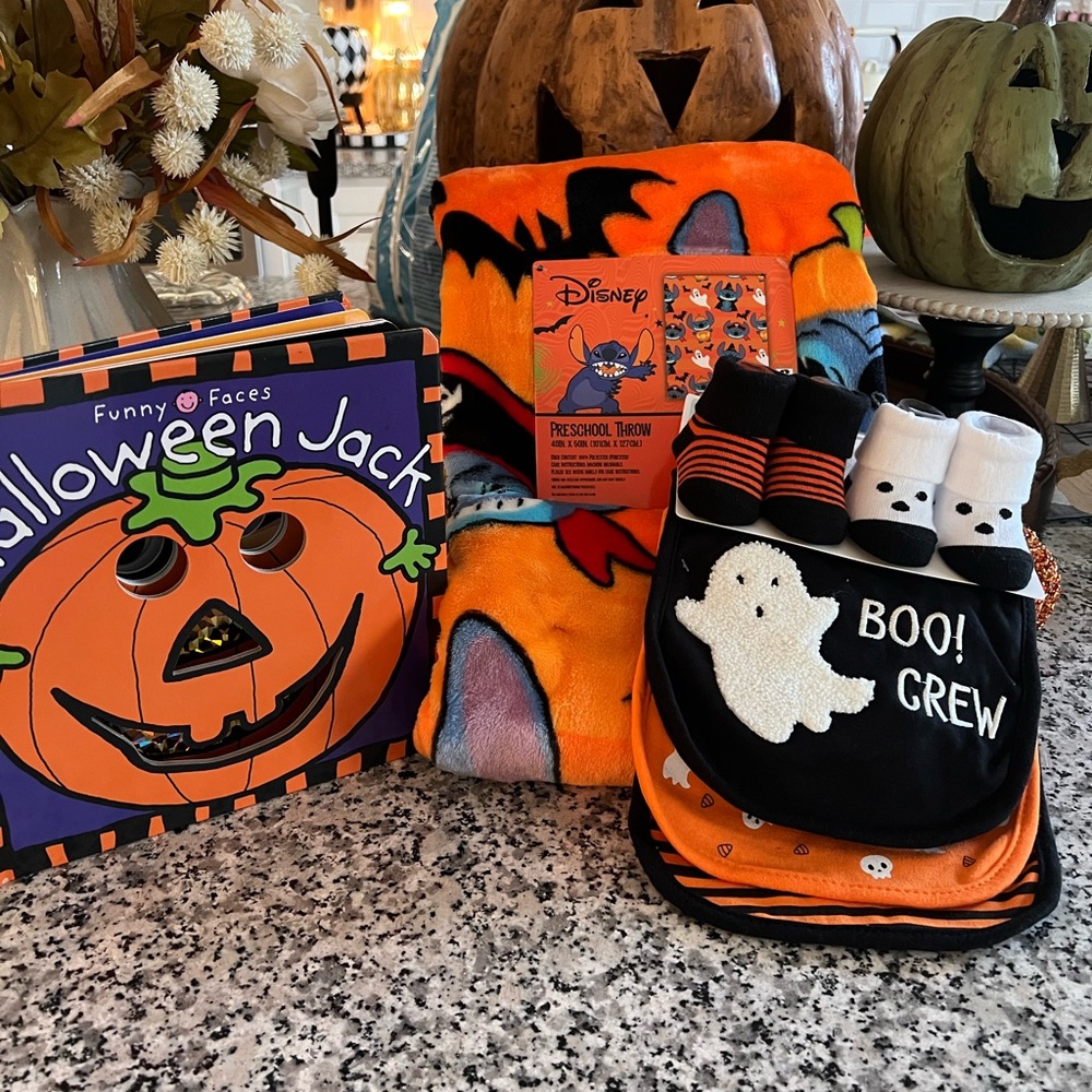 Stitch Halloween Baby Blanket bundle
